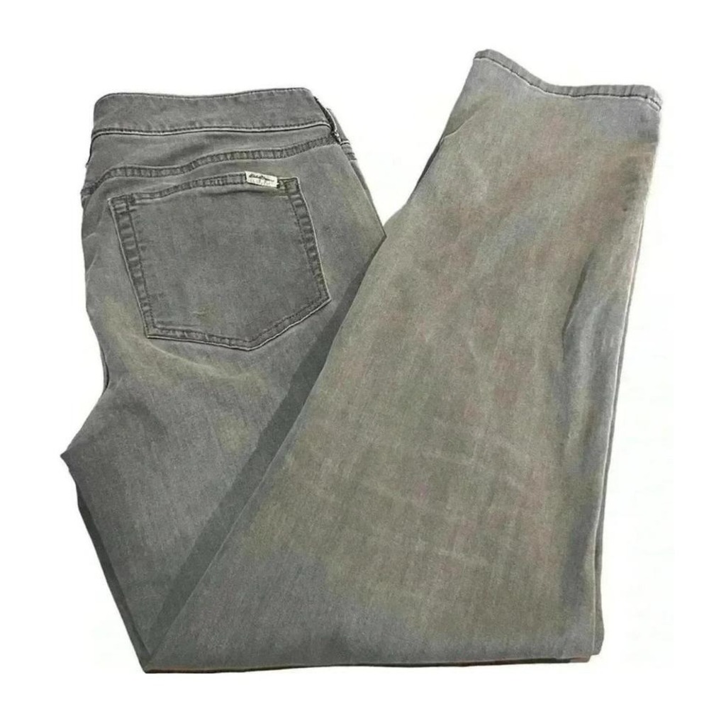Eddie Bauer Slightly Curvy Slim Straight Women's size 12 Gray Denim Jeans